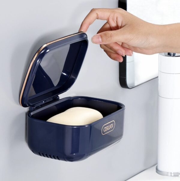 Wall-Mounted Multi-Functional Soap Box