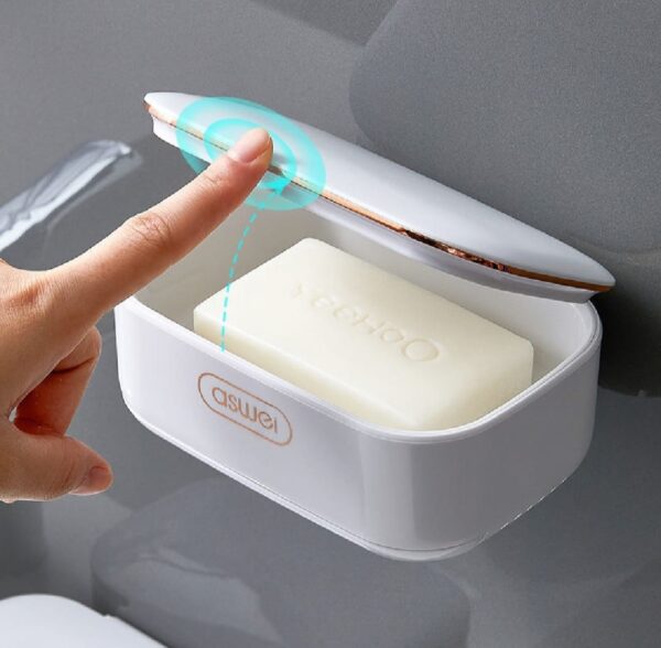 Wall-Mounted Multi-Functional Soap Box
